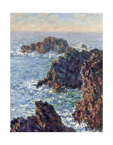 Rock Points At Belle Ile, C.1886-Claude Monet Painting